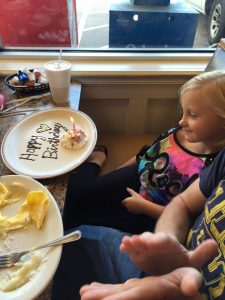 Young Girl Celebrating Her Birthday at Winter Garden Restaurant