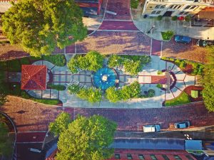 Aerial Photo of Centennial Plaza