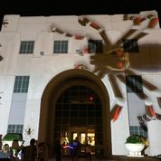 Halloween Image Projected on City Hall