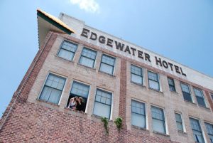 Exterior of The Edgewater Hotel