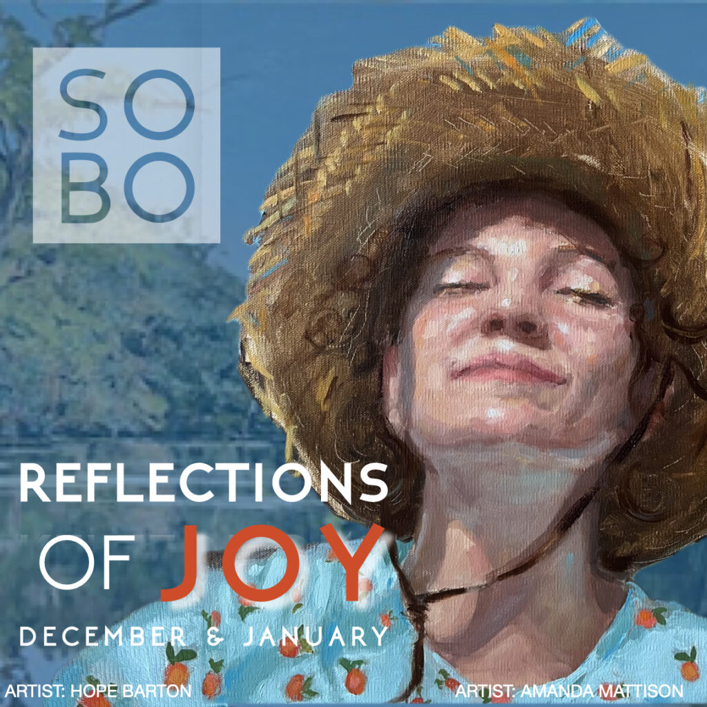 Sobo logo for exhibit reflections of joy