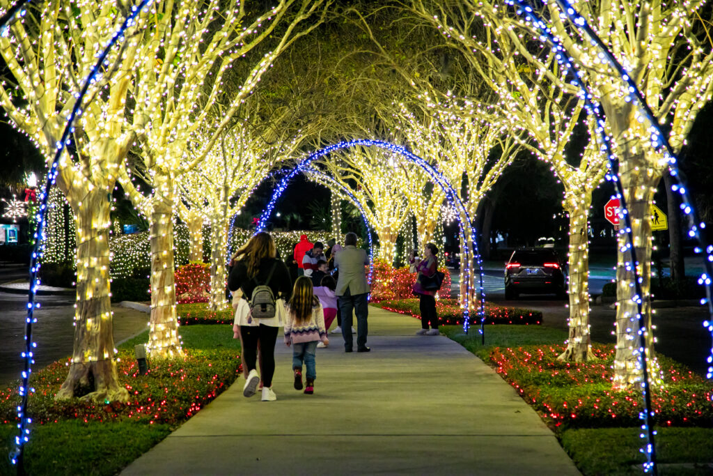West Orange Trail lit up for the holiday season