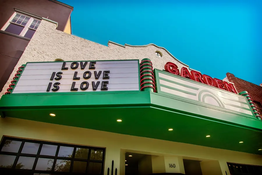 Garden Theatre marquee on Plant Street